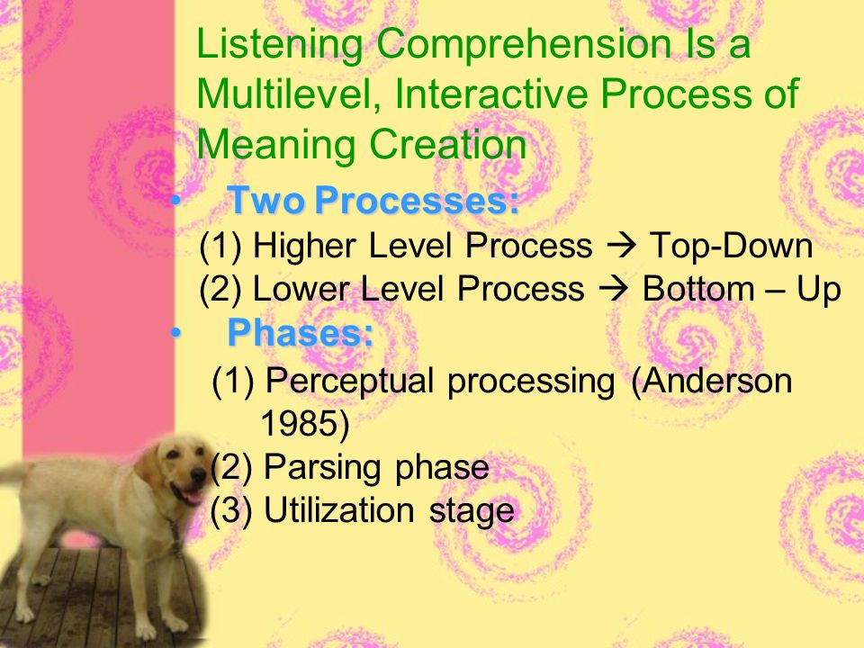 Listening matters: Top-down and bottom-up listening